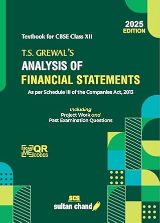 T.S. Grewal's Analysis Of Financial Statements Textbook For CBSE Class 12th 2025 Edition