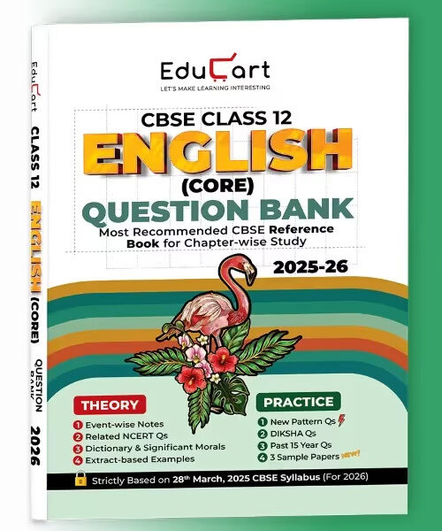 Educart CBSE Class 12 English Core Question Bank 2025-26 New Syllabus