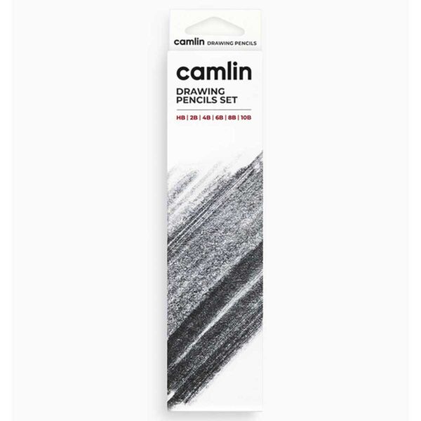 Camlin Drawing Pencils Set (HB, 2B, 4B, 6B, 8B, 10B) (Pack of 6)