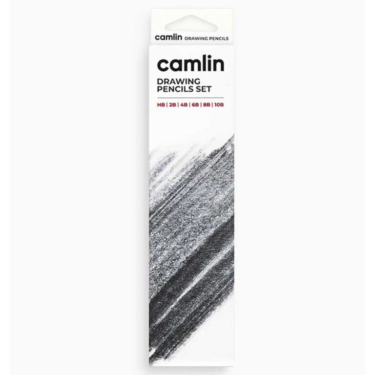 Camlin Drawing Pencils Set (HB, 2B, 4B, 6B, 8B, 10B) (Pack of 6)