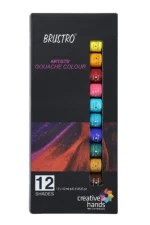 BRUSTRO Artist's Gouache colour Paint | 12ML Tubes Set of 12 Colours|