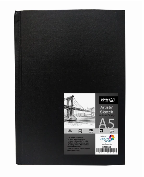 BROSTRU Artists Stitched Sketch Book, A5
