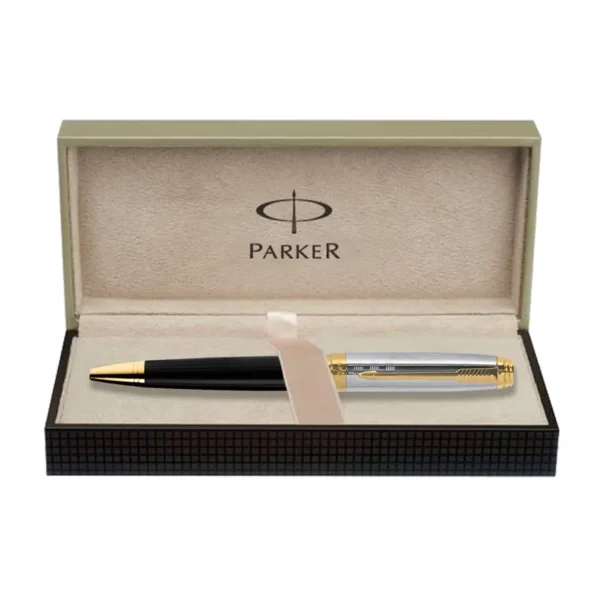 PARKER Ambient Deluxe Black Gold Trim Ballpoint Premium Pen