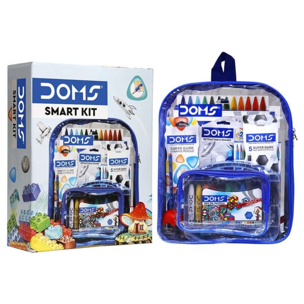 Doms Smart Kit For Children | Kit For School Essentials | Combination of 12 Stationery Items