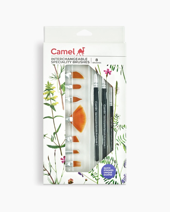 Camel Interchangeable Speciality Brushes Set of 8 - Bhandari Stationers