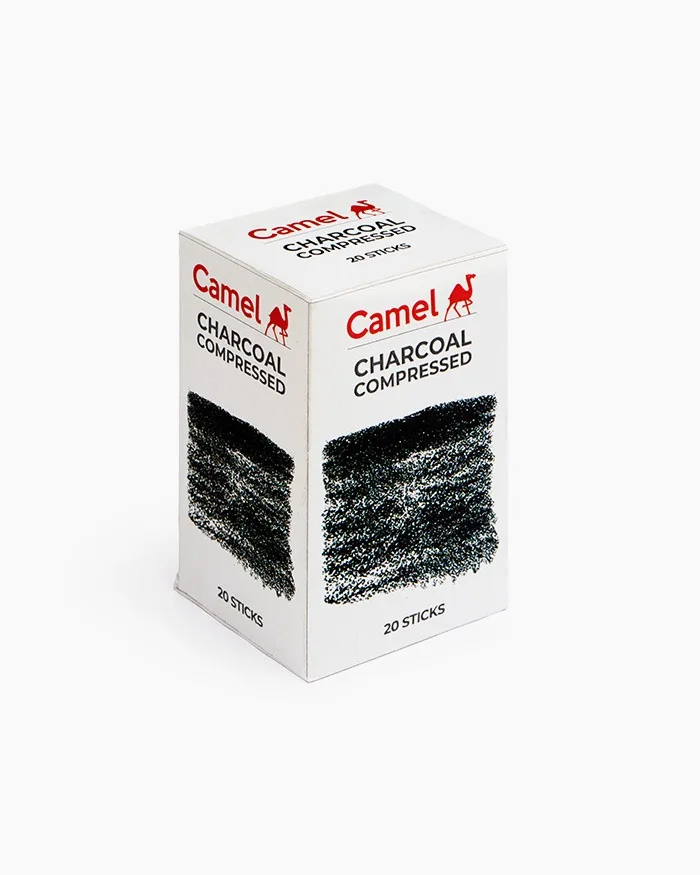 Camel Compressed Charcoal Sticks Pack of 20 sticks - Bhandari Stationers - Best Stationery Store In Kota