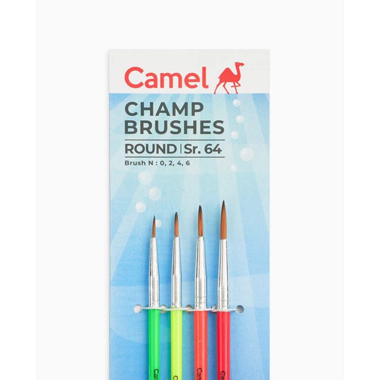 Camel Champ Round Brushes | Pack Of 4 | 64 Series - Bhandari Stationers