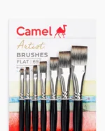 Camel Artist Brushes Mix Series 69-Flat & Long Handle, Set of 7 - Bhandari Stationers - Best Stationery Store In Kota