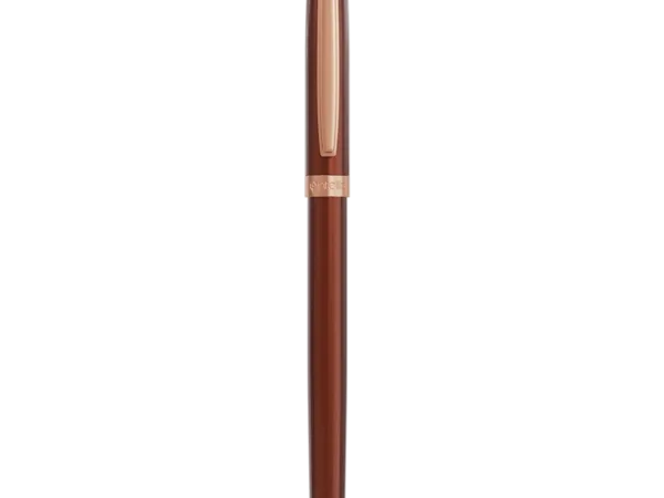 Intellio Germany Branded Mocha & Rose Gold Luxury Roller Point Pen - Bhandari Stationers - Best Stationery Store In Kota