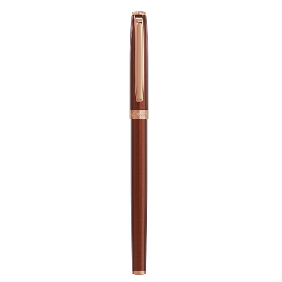 31694855263 Intellio Germany Branded Mocha & Rose Gold Luxury Roller Point Pen - Bhandari Stationers - Best Stationery Store In Kota