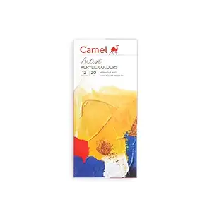 Camel Acrylic Color Box-20Ml Tubes,12 Shades Multicolor - Bhandari Stationers