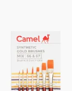 Camel Synthetic Gold Brushes Mix l 66 & 67 - Bhandari Stationers - Best Stationery Store In Kota