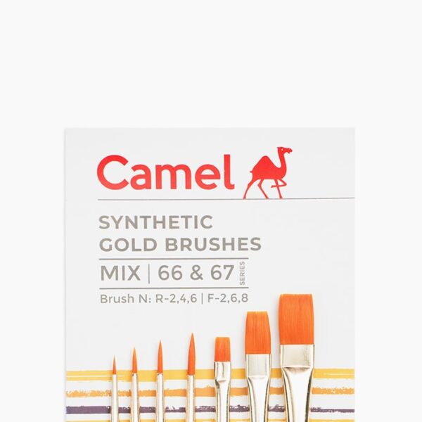 Camel Synthetic Gold Brushes Mix l 66 & 67 - Bhandari Stationers
