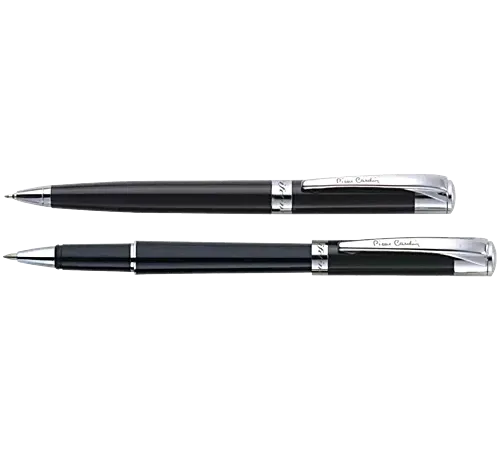 Pierre Cardin Black Cover Life Time Pen Set Of ( Roller Pen & Ball Pen ) - Bhandari Stationers - Best Stationery Store In Kota