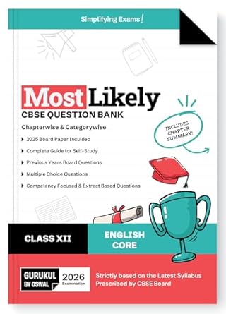 Oswal Most Likely CBSE Question Bank Paper In English For Class 12th - Bhandari Stationers - Best Stationery Store In Kota