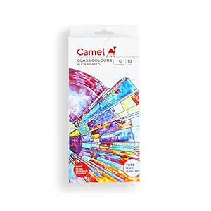 Camel Water Based Glass Color - 10ml Each, 6 Shades - Bhandari Stationers