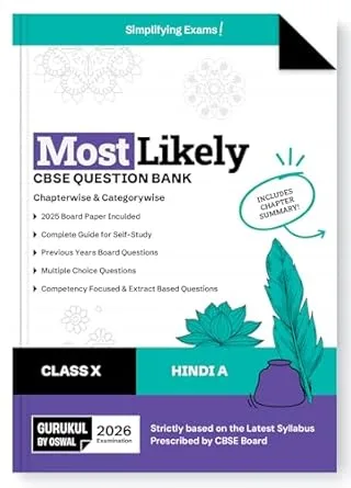 Oswal Most Likely CBSE Question Bank Paper In Hindi 'A' For Class 10th - Bhandari Stationers - Best Stationery Store In Kota