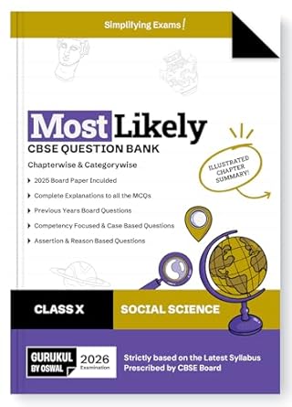 Oswal Most Likely CBSE Question Bank Paper In Social Science For Class 10th - Bhandari Stationers - Best Stationery Store In Kota