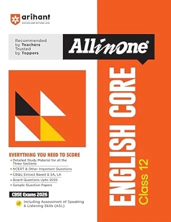 Arihant All in One Class 12th English Core - Bhandari Stationers - Best Stationery Store In Kota