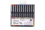 BRUSTRO Colour Brush Pens Set of 12 - Bhandari Stationers - Best Stationery Store In Kota