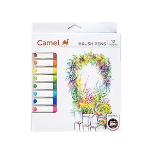 Camel Brush Pen 12 Shades, Bold - Bhandari Stationers