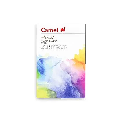 Camel Artist 5ml Water Color Set - 12 Shades (Multicolor) - Bhandari Stationers - Best Stationery Store In Kota
