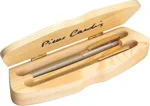 Pierre Cardin Eiffel Tower Premium Pen Set | Fancy Satin Nickle Finish Twist Mechanism Ball Pen with Roller Pen Set - Bhandari Stationers - Best Stationery Store In Kota