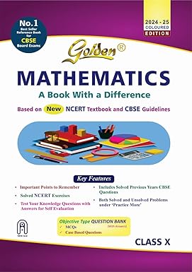 Golden Study Material Mathematics Based on New NCERT for Class-10 | For CBSE 2026 Board Exams - Bhandari Stationers - Best Stationery Store In Kota