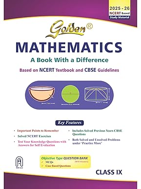 Golden Mathematics Study Material Based on NCERT for Class-9 | For CBSE 2026 Board Exams - Bhandari Stationers - Best Stationery Store In Kota