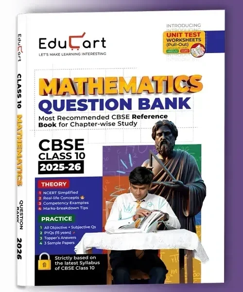 Educart CBSE Question Bank Class 10th Mathematics 2025-26 New Syllabus 2026 - Bhandari Stationers - Best Stationery Store In Kota