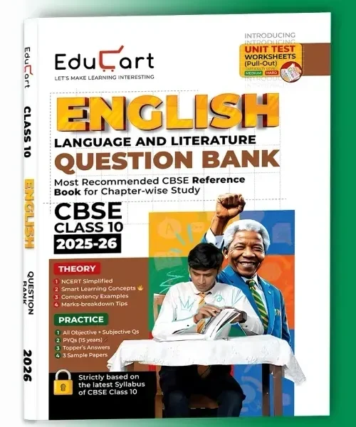 Educart CBSE Question Bank Class 10th English 2025-26 New Syllabus 2026 - Bhandari Stationers - Best Stationery Store In Kota