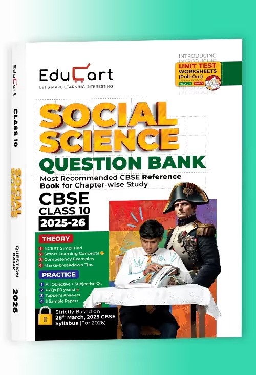 Educart CBSE Question Bank Class 10th Social Science 2025-26 New Syllabus 2026 - Bhandari Stationers - Best Stationery Store In Kota