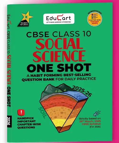Educart One-Shot Social Science CBSE Class 10 Question Bank 2025-26 New Syllabus 2026 - Bhandari Stationers - Best Stationery Store In Kota