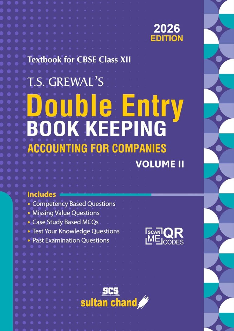 T.S. Grewal's Double Entry Book Keeping Vol. 2 Textbook CBSE For Class 12th (2026-27 Examination) - Bhandari Stationers