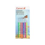 Camel Champ Brushes Set of 7 | Round & Flat Brushes - Bhandari Stationers - Best Stationery Store In Kota