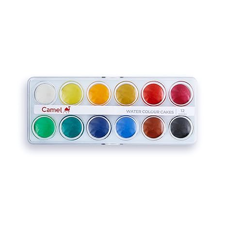Camel Water Color Cakes - 12 Shades - Bhandari Stationers