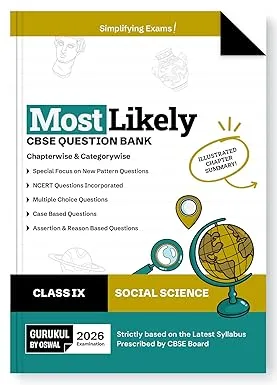 Gurukul By Oswal Most Likely CBSE Question Bank Social Science for Class 9 Exam 2026 - Bhandari Stationers - Best Stationery Store In Kota