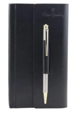 Pierre Cardin Business Exclusive Pen Set | Luxorious Chorme Finished Ball Pen & Premium Leather Brown Diary - Bhandari Stationers - Best Stationery Store In Kota