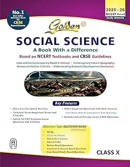 Golden Social Science Study Material Based on NCERT for Class-10 | For CBSE 2026 Board Exams - Bhandari Stationers - Best Stationery Store In Kota
