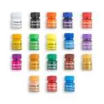 Camel Poster Colours Pack Of 18 Shade Bottles 10Ml Each, With Free 1 Palette, 1 Brush - Bhandari Stationers - Best Stationery Store In Kota