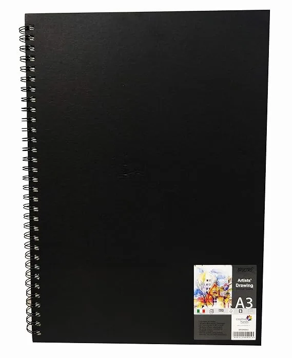BRUSTRO Artists Drawing Book | A3, 116 Pages, 58 Sheet,160 GSM - Bhandari Stationers - Best Stationery Store In Kota