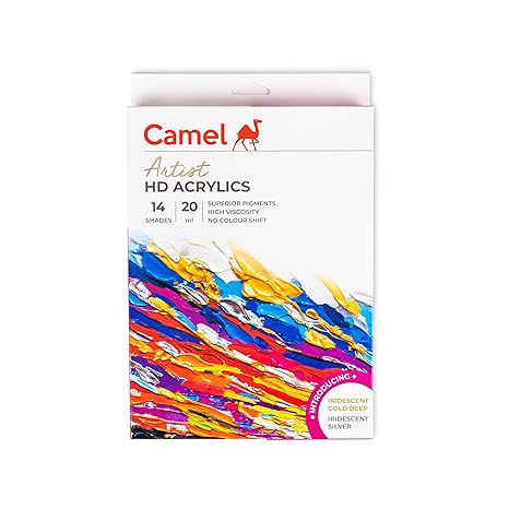Camel Artist HD Acrylics Colours 14 shades x 20 ml - Bhandari Stationers