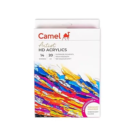 Camel Artist HD Acrylics Colours 14 shades x 20 ml - Bhandari Stationers - Best Stationery Store In Kota