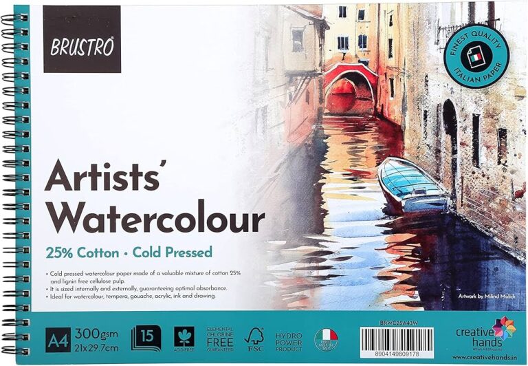 BRUSTRO Artist's Watercolour Paper Pad A4 - Bhandari Stationers
