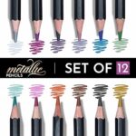 BRUSTRO Artist Metallic Colour Pencil Set of 12 Shades - Bhandari Stationers