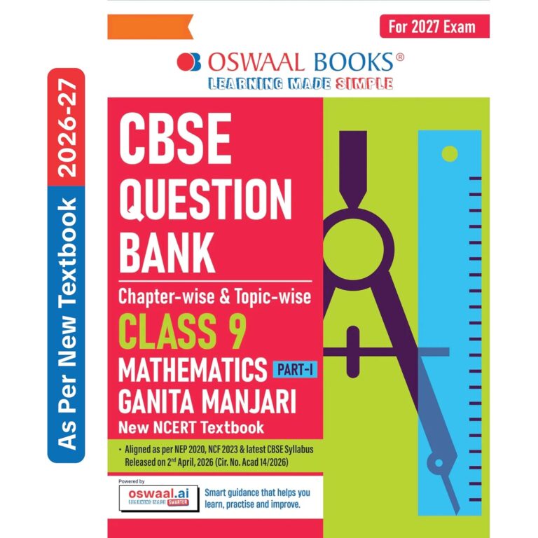 Oswaal Book Mathematics Part-1 CBSE Question Bank Paper For Class 9th 2027 Examination Latest Edition - Bhandari Stationers