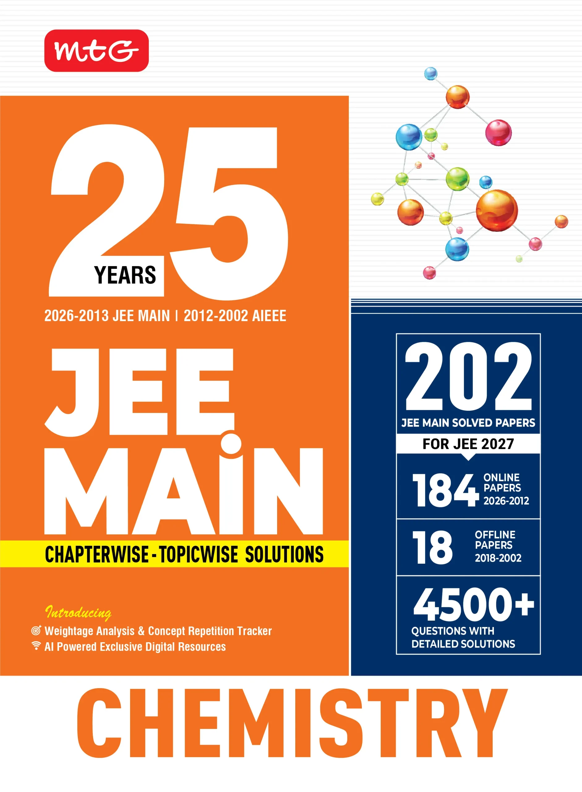 MTG 25 Years Chemistry JEE Main Chapterwise-Topicwise Textbook For 2027 Exam - Bhandari Stationers MTG 25 Years Chemistry JEE Main Chapterwise-Topicwise Textbook For 2027 Exam - Bhandari Stationers