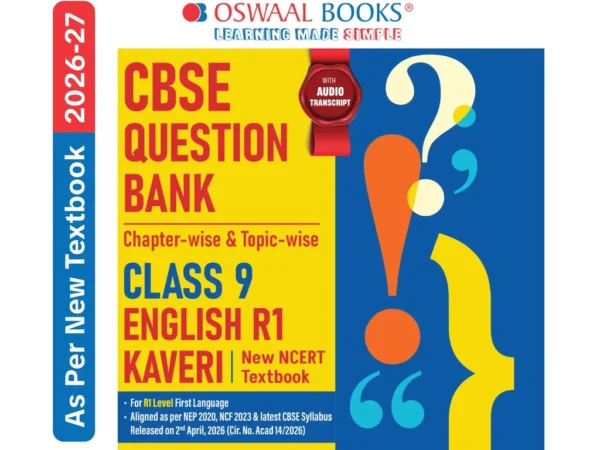 Oswaal Book English R 1 Kaveri Question Bank Paper For CBSE Class 9th 2027 Examination Latest Edition - Bhandari Stationers