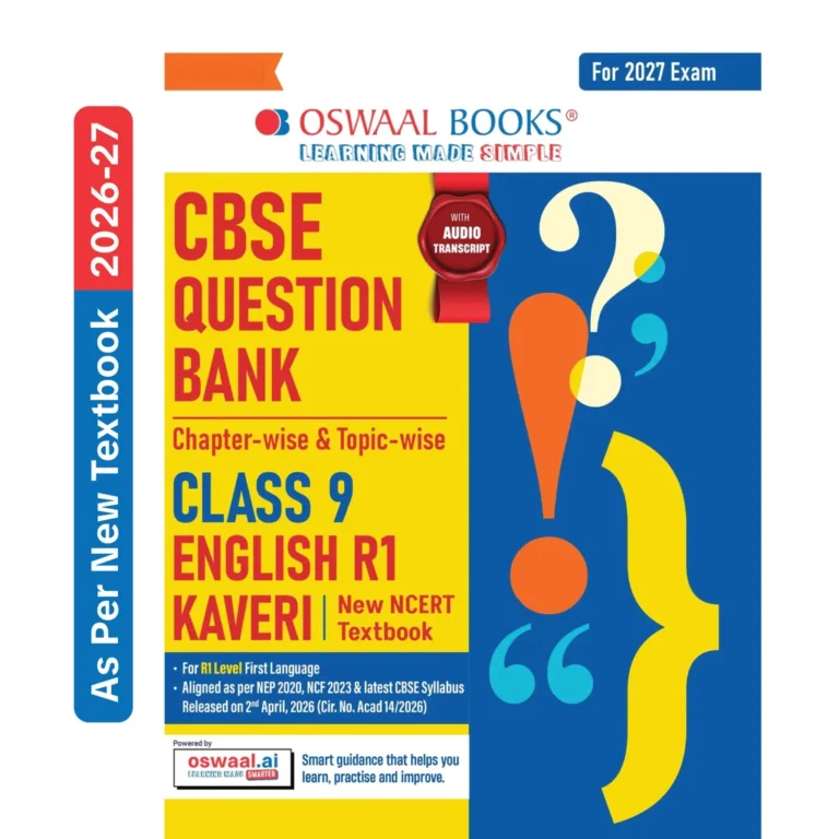 Oswaal Book English R 1 Kaveri Question Bank Paper For CBSE Class 9th 2027 Examination Latest Edition - Bhandari Stationers