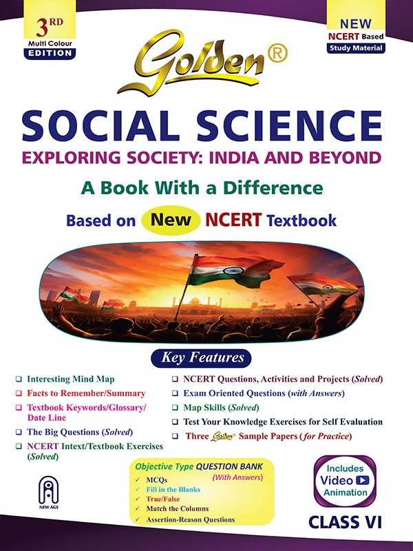 Golden Social Science Guild Book For CBSE Class 6th Latest Edition 2026-27 - Bhandari Stationers Kota